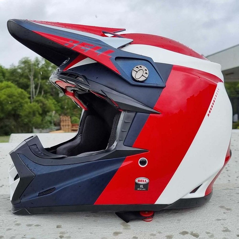 Bell Moto-9 Flex Division Red/Navy Helmet