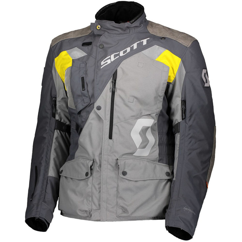Scott Dualraid Dryo Grey/Yellow Adventure Jacket on Sale | Moto Outlet