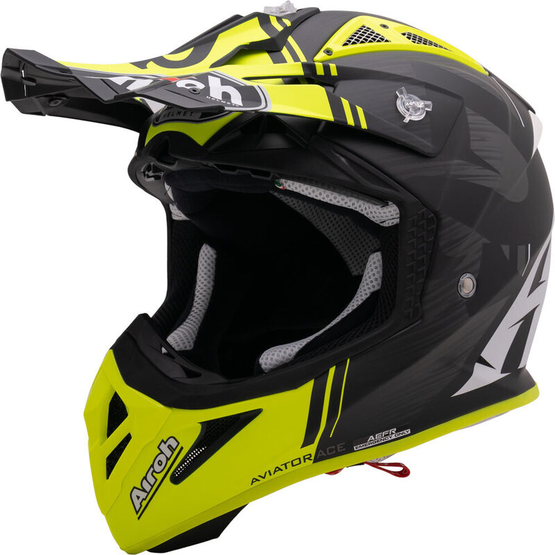 Airoh Aviator Ace Kybon Matte Yellow Helmet on Sale | Moto Outlet