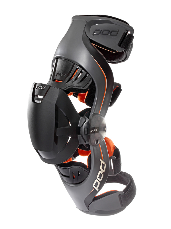 K1 Youth Knee Brace Grey/Orange L POD Moto Outlet