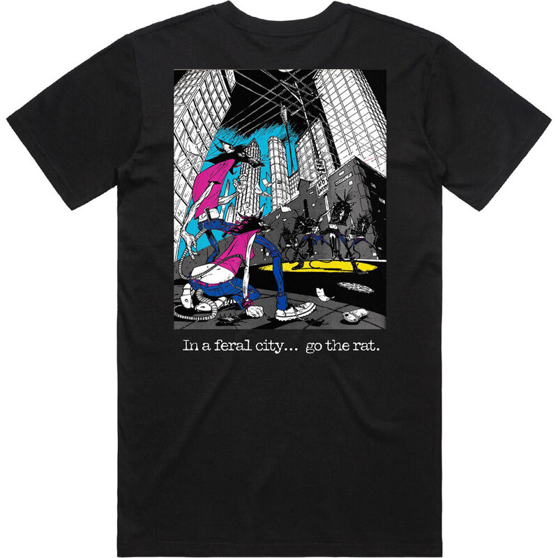 Rat Racing Colour Feral City Black Tee on Sale | Moto Outlet