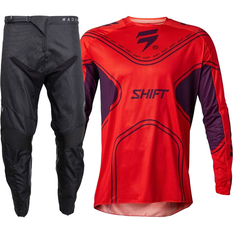 Shift 3LACK Label Qwik FLO Red Jersey w/ STLTH Black Pants on Sale