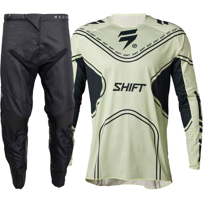 Shift 3LACK Label Qwik Sea Spray Jersey w/ STLTH Black Pants on