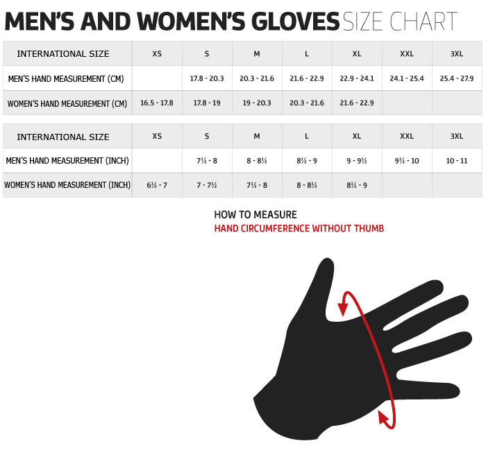 Rst Jacket Size Chart