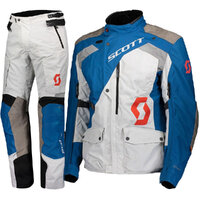 Scott Dualraid Dryo Sapphire Blue/Lunar Grey Adventure Jacket & Pants