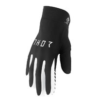 Thor Agile Solid Black/White Gloves
