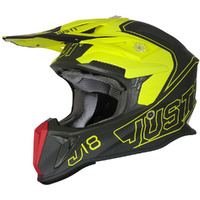 JUST1 J18 MIPS Vertigo Red/Grey/FLO Yellow Helmet