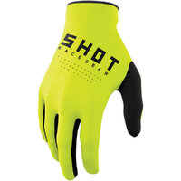 Shot Race Gear Raw Neon Yellow Gloves