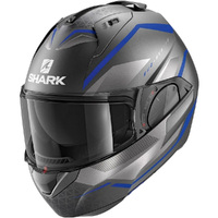 Shark Evo ES Yari Matte Anthracite/Blue/Silver Helmet