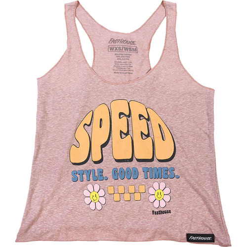 Fasthouse Peachy Keen Heather Peach Womens Crop Tank
